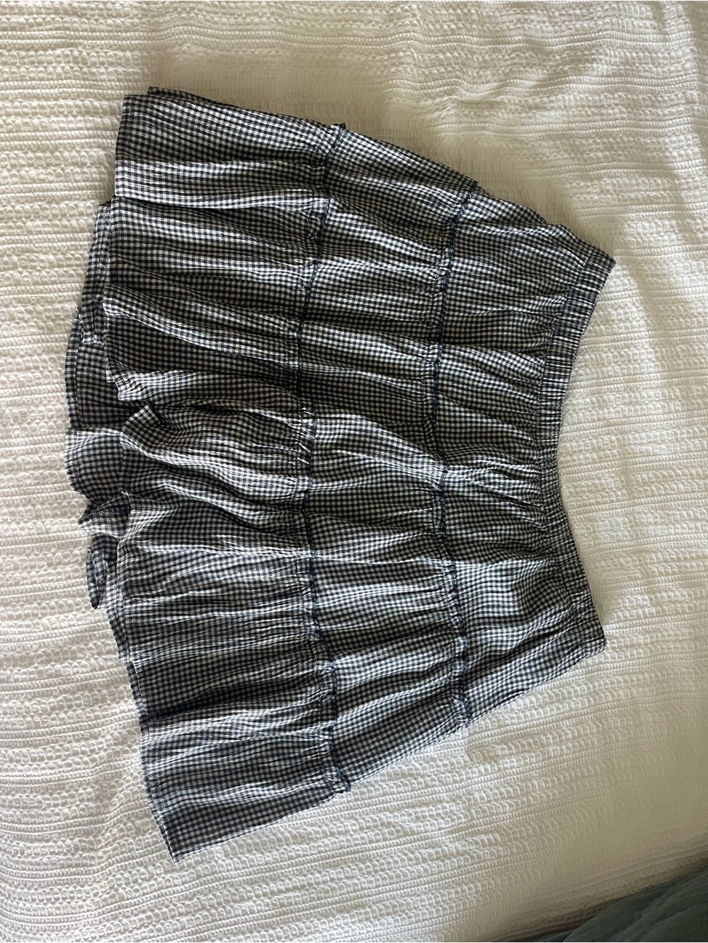 Kohl's Black and White Gingham Tiered Women's Skirt